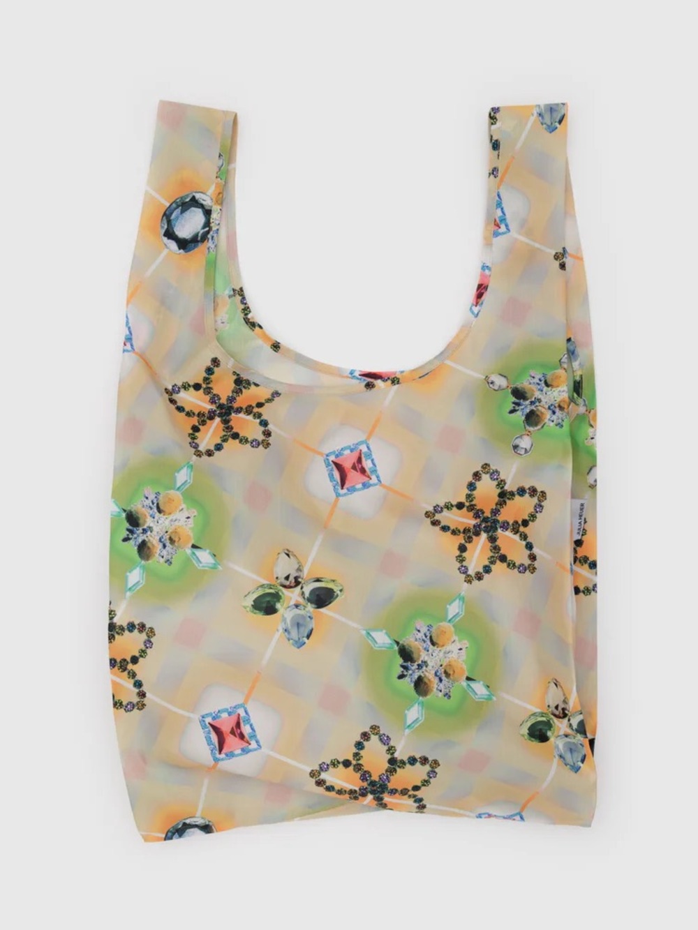 Standard Baggu Reusable Tote Bag Raisa Pattern 💎 Washable & Perfect for Travel!